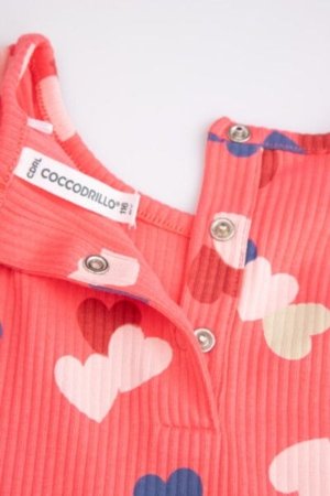 COCCODRILLO kleita HEARTS GIRL KIDS, rozā, ZC4129103HGK-007-122, 122 cm 