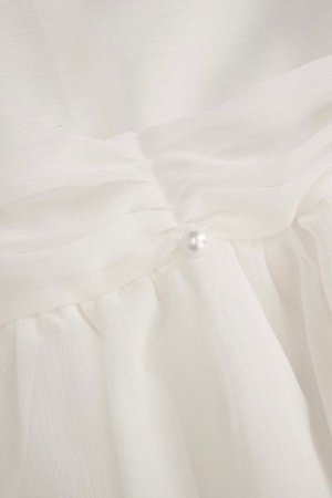 COCCODRILLO kleita ar īsām piedurknēm ELEGANT JUNIOR GIRL, krēmveida, WC5128212EJG-003-164, 164 cm 