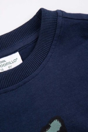 COCCODRILLO t-krekls ar garām piedurknēm, zili, cm 