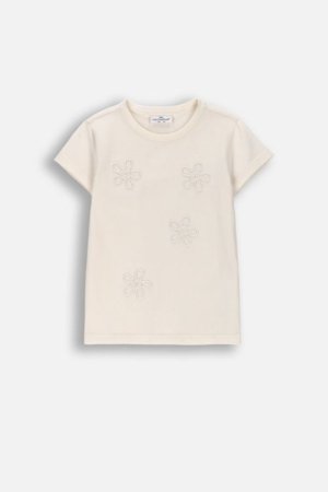 COCCODRILLO t-krekls ar īsam piedurknēm, krēmkrāsa, WC6143202FGK-003-110 