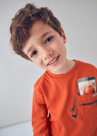MAYORAL t-krekls ar garām piedurknēm, orange, 4.078-88, 10 cm 
