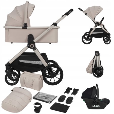 LIONELO universāls ratiņi LAYLA 3in1, Beige sand, LO-LAYLA 3IN1 
