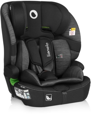 LIONELO autokrēsls BILLY I-SIZE, Black grey, 76-150 cm. 