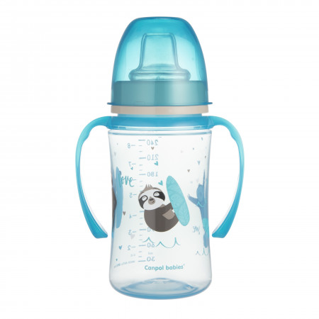 CANPOL BABIES mācību krūze EasyStart, Exotic Animals 240 ml, 35/208_blu 35/208_blu