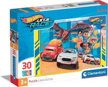 CLEMENTONI HOT WHEELS puzle, 30 gab., 20284 