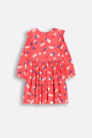 COCCODRILLO kleita HEARTS GIRL KIDS, rozā, ZC4129103HGK-007-122, 122 cm 