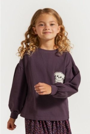 COCCODRILLO t-krekls ar garām piedurknēm ACADEMY GIRL KIDS, violeti, ZC4143103AGK-016-122, 122 cm 