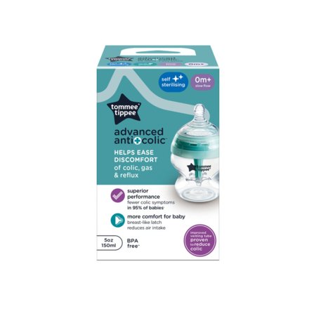 Tommee Tippee barošanas pudelīte Advanced Anti-Colic ar sterilizācijas funkciju 150ml 42240587 42240586