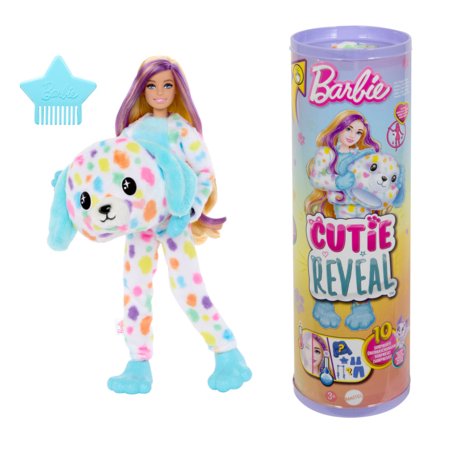 BARBIE Cutie Reveal lelle krāsu sapnis dalmācietis, HRK41 