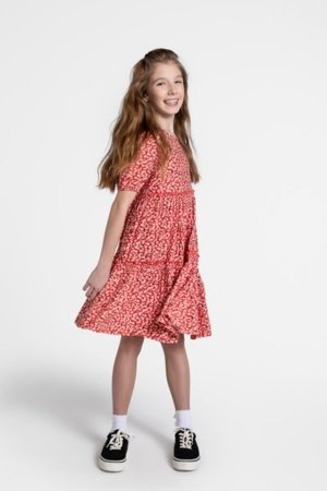 COCCODRILLO kleita ar īsām piedurknēm NOSTALGIC MEADOW GIRL JUNIOR, sarkans, WC5128201NGJ-009-164, 164 cm 