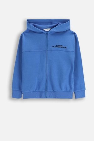 COCCODRILLO džemperis ar rāvējslēdzēju ar kapuci, zils, cm 