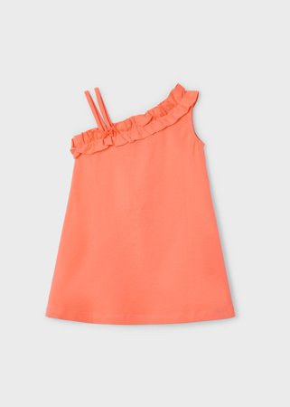 MAYORAL kleita ar īsām piedurknēm, tangerine, 3937-67, 134 cm 