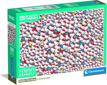 CLEMENTONI HELLO KITTY puzle Impossible, 1000 gab., 37119 