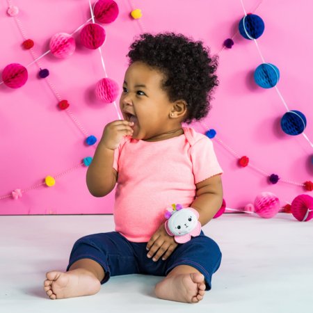 BRIGHT STARTS grabulis un zobgrauzis uz plaukstas loc?tavas Unicorn & Lama, 12330 