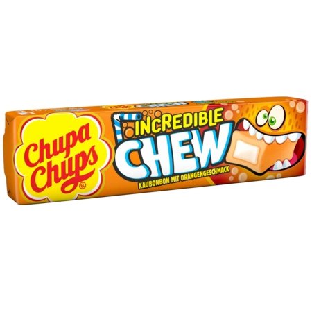 CHUPA CHUPS košļājamās konfektes INCREDIBLE CHEW, apelsinu garša, 45 g., CHUP1935 