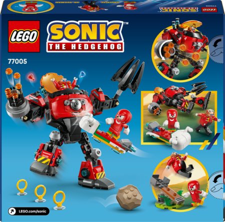 77005 LEGO® Sonic the Hedgehog™ Knuckles pret Dr. Eggman Egg Crusher robotu 