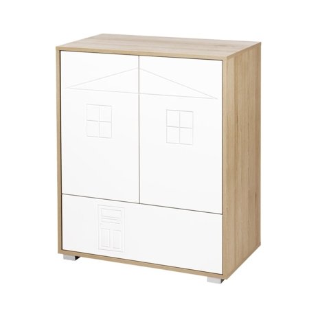 LITTLE SKY by KLUPŚ komoda IDA, White/Beech 