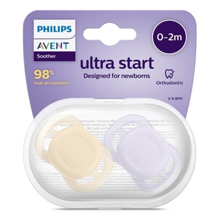 PHILIPS AVENT māneklītis ULTRA START, 0-2 m., 2 gab., Girls, SCF075/01 