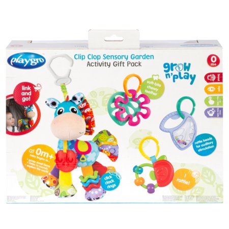 PLAYGRO aktivitātes rotaļlietu komplekts Clip Clop Sensory Garden Activity, 0188178 