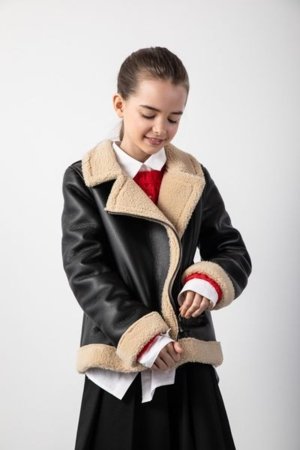 COCCODRILLO mēteļi OUTERWEAR GIRL JUNIOR, melns, ZC5153101OGJ-021-146, 146 cm 