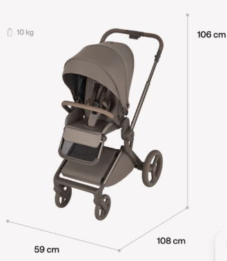 ANEX universāls ratiņi FLO 2in1, browny, fl-07с, 8885020503173 (frame)  