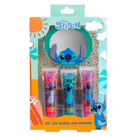 AIR-VAL Stitch lūpu spīdumu un spogulīša komplekts, P009793 