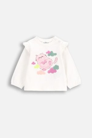 COCCODRILLO krekls ar garām piedurknēm DREAM DIARIES GIRL NEWBORN, krēmveida, WC5143101DGN-003-086, 86 cm 