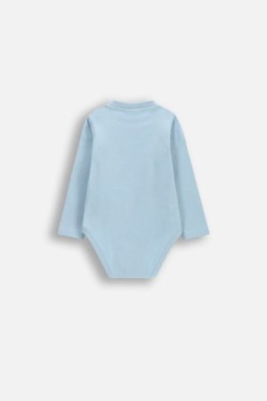 COCCODRILLO bodijs ar garām piedurknēm, zils, 