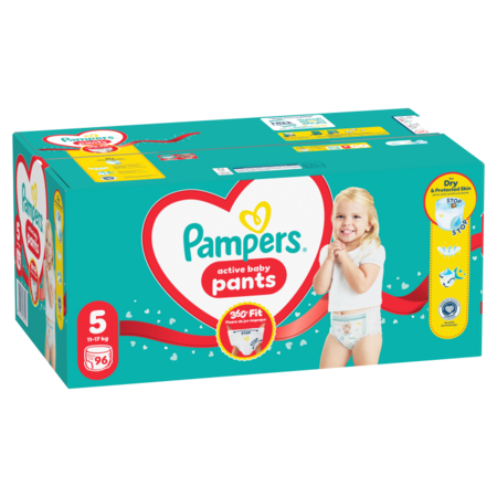 PAMPERS autiņbiksītes 5.izmērs., 96gab., 11kg-17kg, 81748924 81748924
