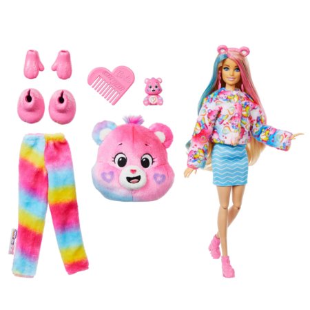 BARBIE Cutie Reveal Care Bears 2. sērija - Togetherness Bear (ar gaišu ādas krāsu), JFV60 