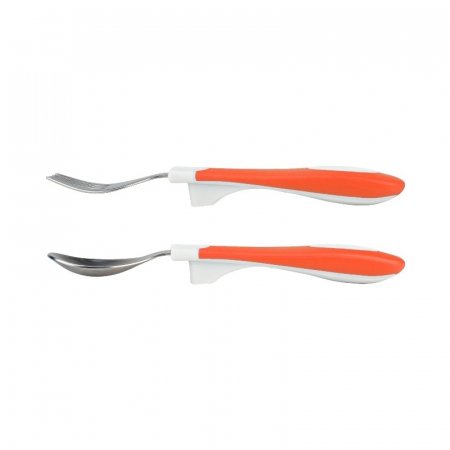 DR. BROWNS Soft Grip karotes un dakšu komplekts, Coral, TF026 TF026