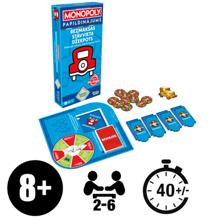 MONOPOLY galda spēles bezmaksas autostāvvietu džekpota paplašinājums (LV), G0718632 
