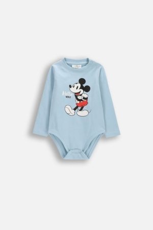 COCCODRILLO bodijs ar garām piedurknēm, zils, 