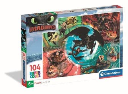 CLEMENTONI puzle How To Train Your Dragon, 104 gab., 25035 