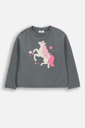 COCCODRILLO krekls ar garām piedurknēm NOSTALGIC MEADOW GIRL KIDS, zaļš, WC5143102NGK-027-122, 122 cm 