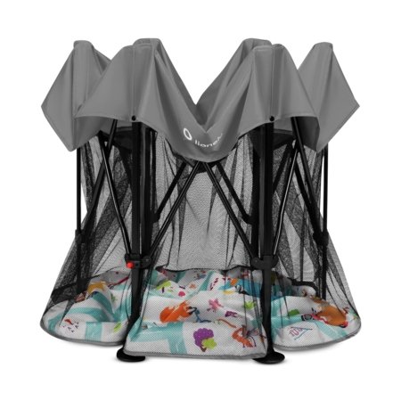 LIONELO manēža, rotaļu laukums ROEL PLUS, 65x85 cm., Grey multicolor 