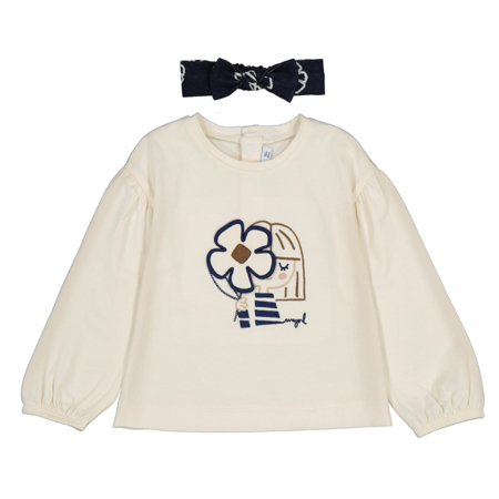 MAYORAL t-krekls ar garām piedurknēm un galvas lenta, macchiato, 2.078-26, 104 cm 
