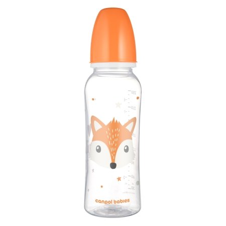 CANPOL BABIES šaura kakla pudelīte CUTE ANIMALS, 250 ml, 11/841_ora 