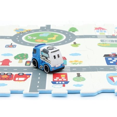 SUNTA bērnu puzles paklājs ar automašīnu, 8 daļas, 3406V 