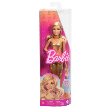 BARBIE Fashionistas lelle zelta kostīmā, HRH19 