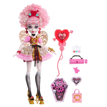 MONSTER HIGH baisi saldā dzimšanas diena – Kupidona lelle, JBG77