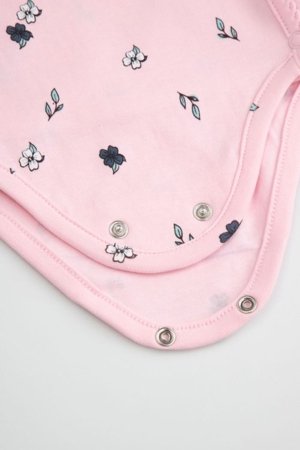 COCCODRILLO bodijs ar garām piedurknēm un pogām, rozā, izmērs 