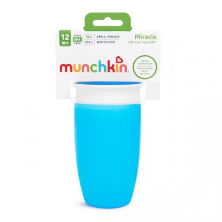 MUNCHKIN Sippy krūzīte, zila, Miracle 360, 12m+, 296ml, 90072 1102802