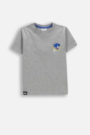 COCCODRILLO krekls ar īsām piedurknēm LICENCE BOY, pelēks, WC5143211LBD-019-122, 122 cm 