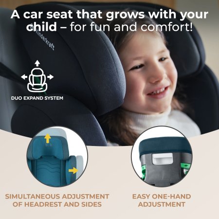 KINDERKRAFT autokrēsls XPAND 2 ISOFIX I-SIZE, harbour blue, KCXPAN02BLU0000 MSMU4177270