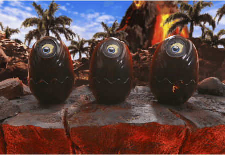 CRACKIN EGGS plīša rēcošais dinozaurs Dino Egg Lava, sortiments, SK004A1 