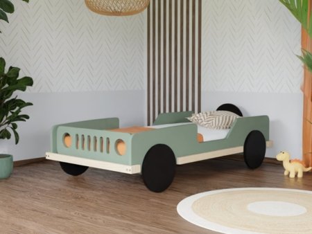 BENLEMI bērnu gulta-džips BEEP, 80x160 cm., White, JP-0063/80X160-BIL 