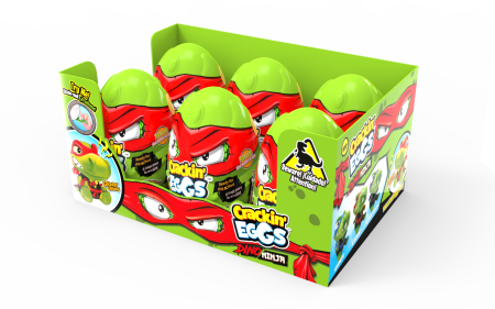 CRACKIN EGGS mini plīša rūcošs  dinozaurs T-Rex Ninja, sortiments, SK018D2 