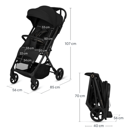 LIONELO ratiņi TANSI, Black onyx, LO-TANSI 