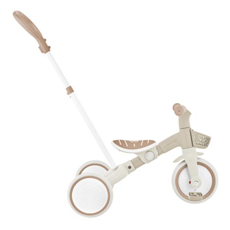 GLOBBER mācību trīsritenis Learning Trike 3in1 Plus, kokosriekstu, 738-466 